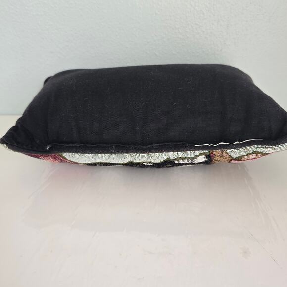 Vintage Cat Tapestry Pillow Cats Make Purrfect Friends Small Tabby Ribbon 11X7 - Picture 6 of 13